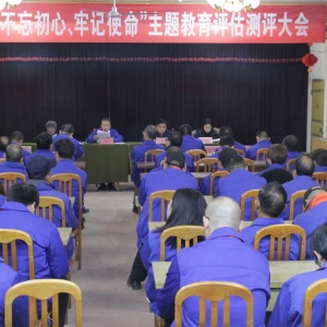 公司召开“不忘初心、牢记使命”主题教育评估测评会议